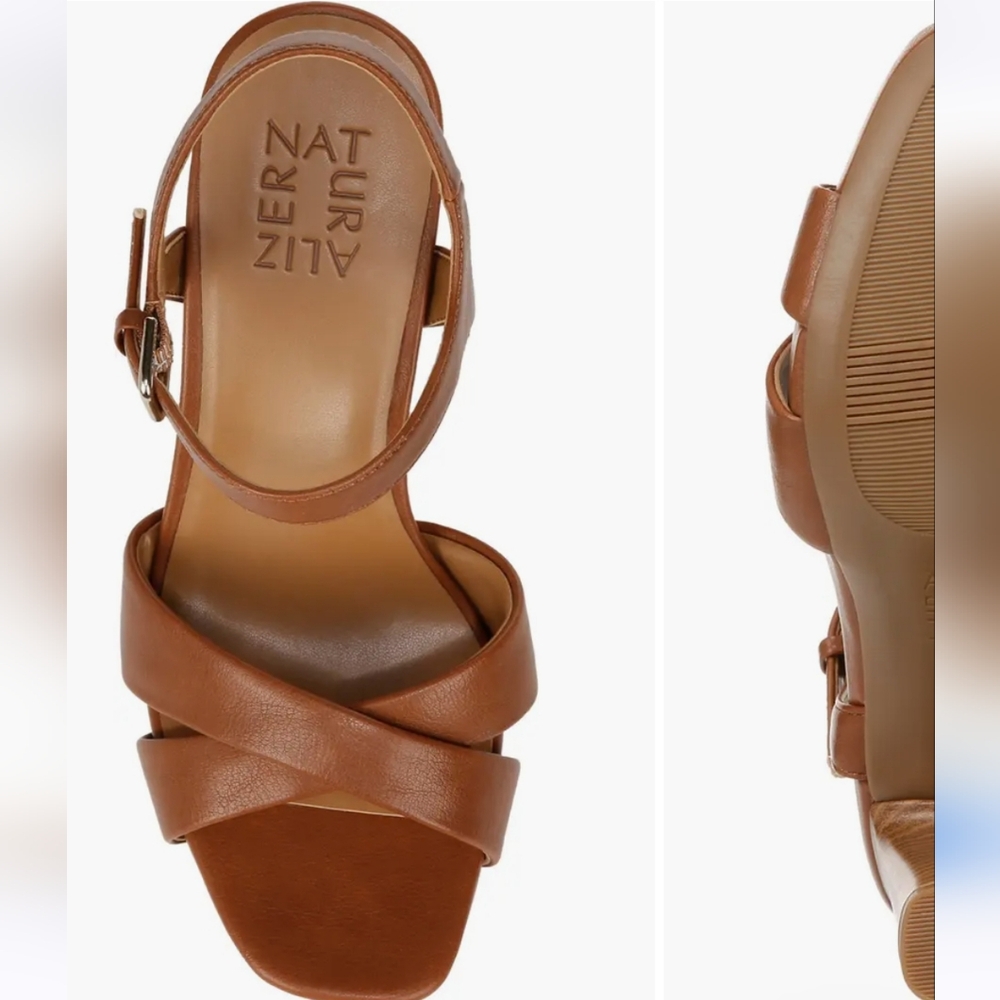 Naturalizer Morgan women's slingback pump heel NIB brown size 9.5 wide - Picture 5 of 8